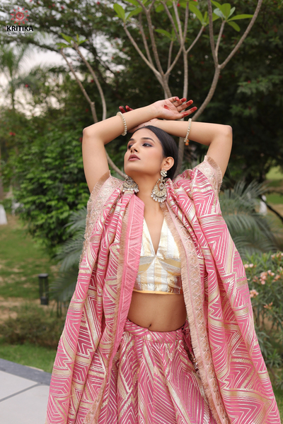 Elena Onion Pink Lehenga Gallery Image 9